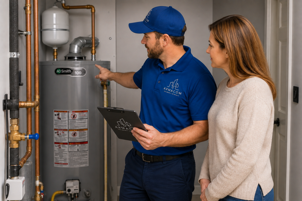 Hot water tank anode rod inspection in Chilliwack