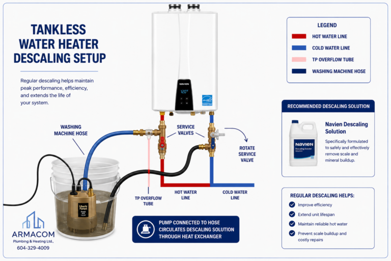 Tankless water heater maintenance and descaling Chilliwack