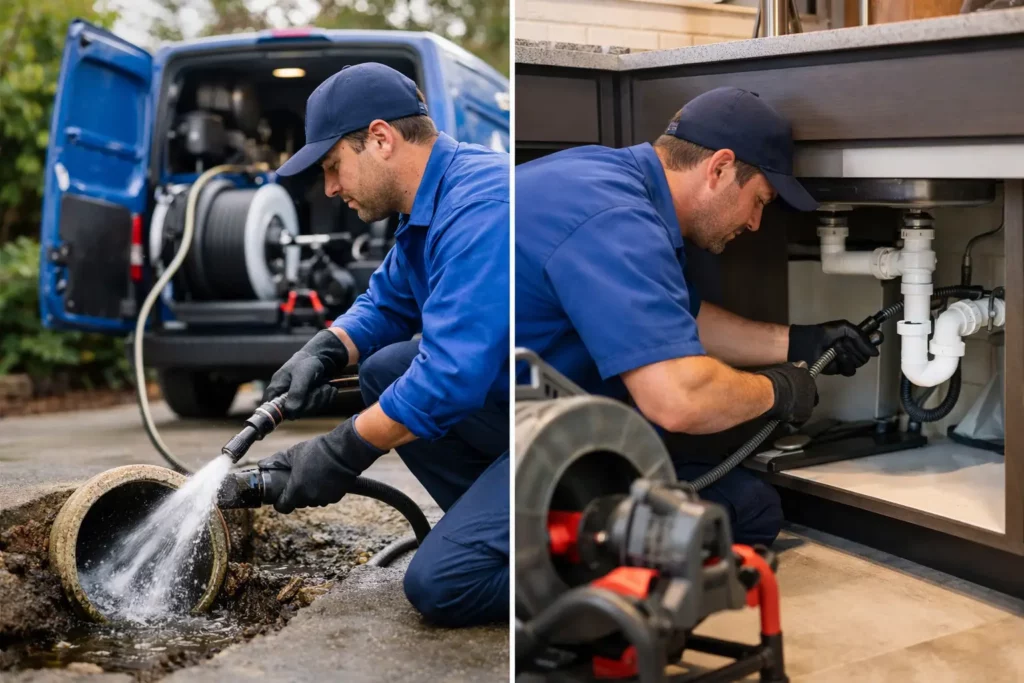 Hydro Jetting Versus Snaking for Clogged Drains